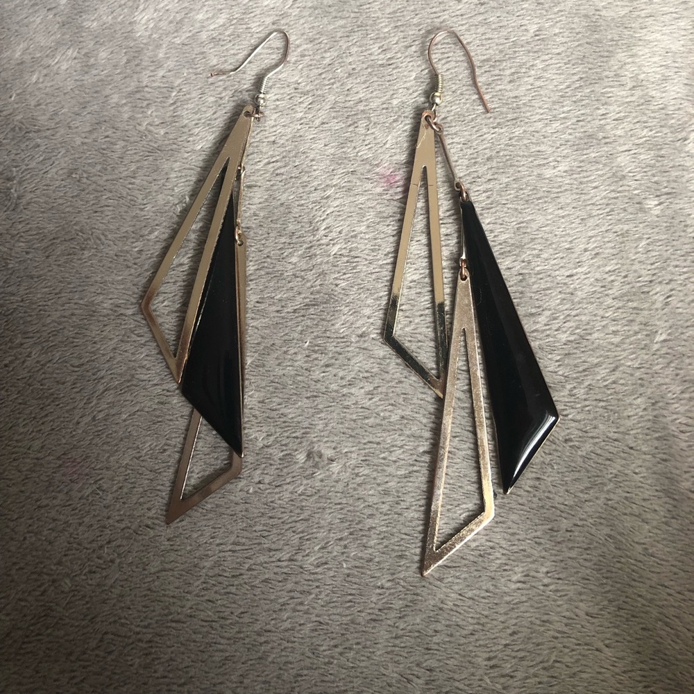 Cute triangle dangle earrings